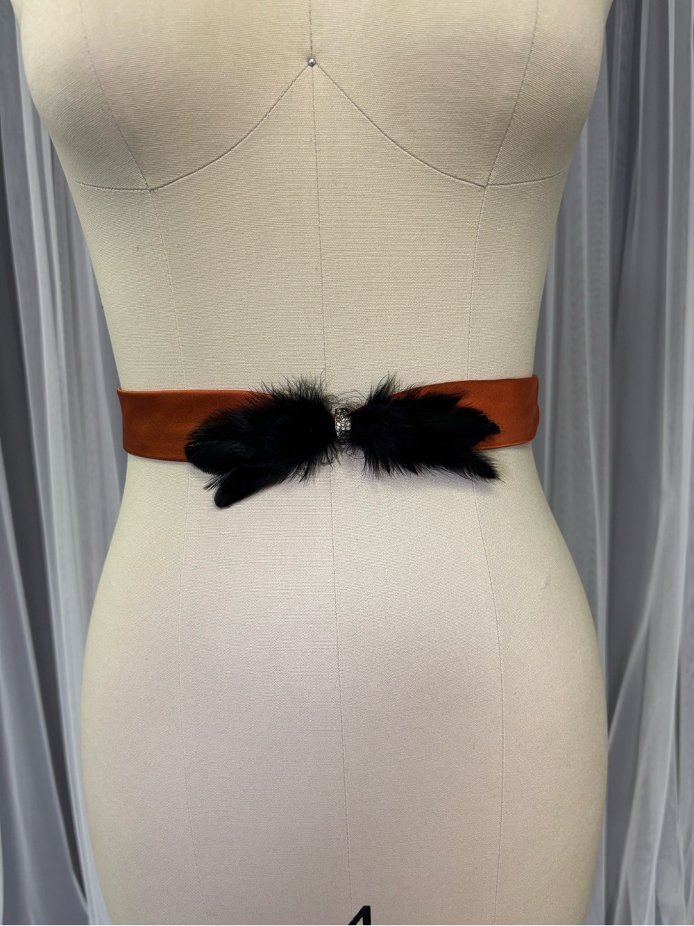 J. Crew Feather Bow Belt Accents in Black & Blue - Picture 3 of 9